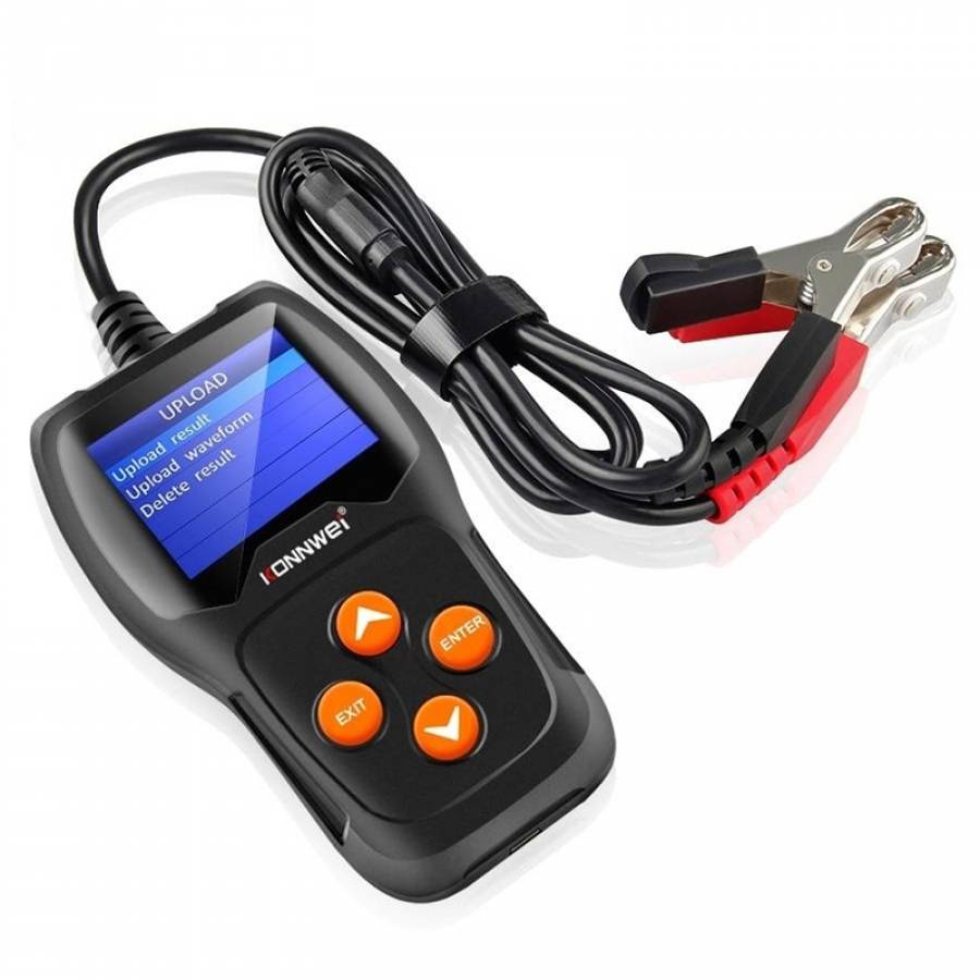 Dispozitiv de diagnosticare a bateriei auto.