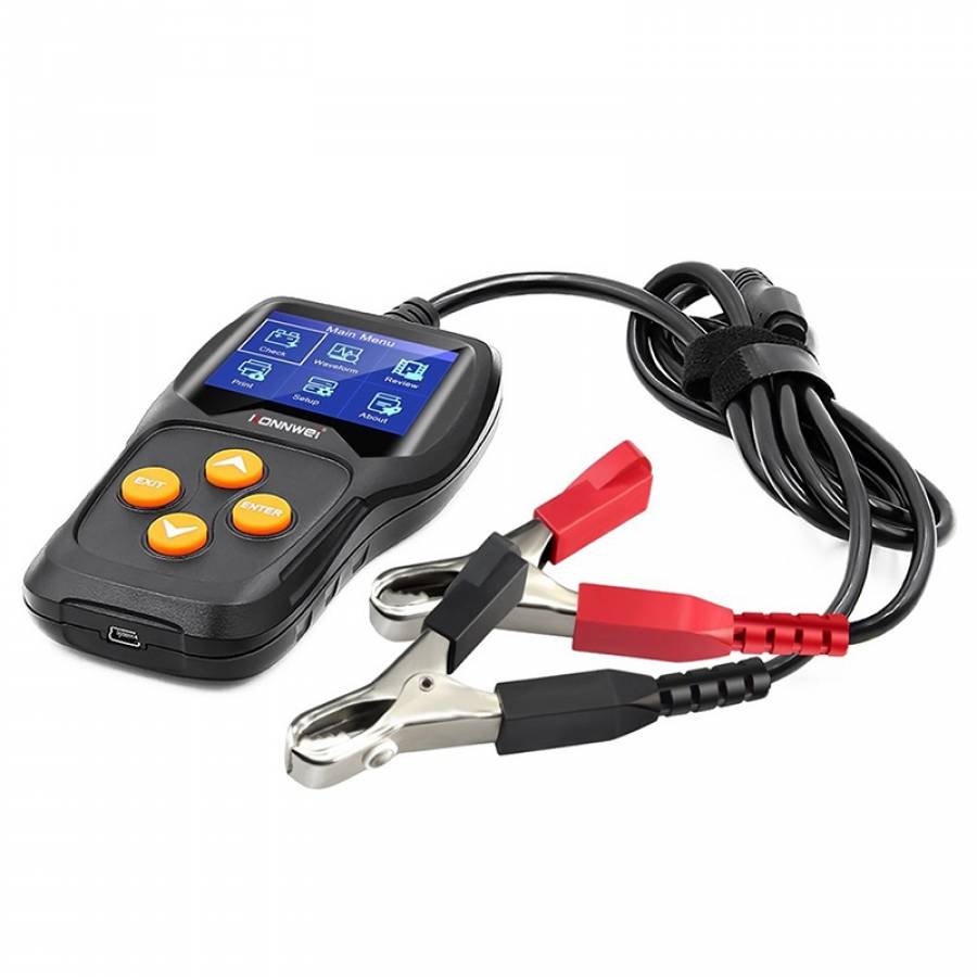 Dispozitiv de diagnosticare a bateriei auto.