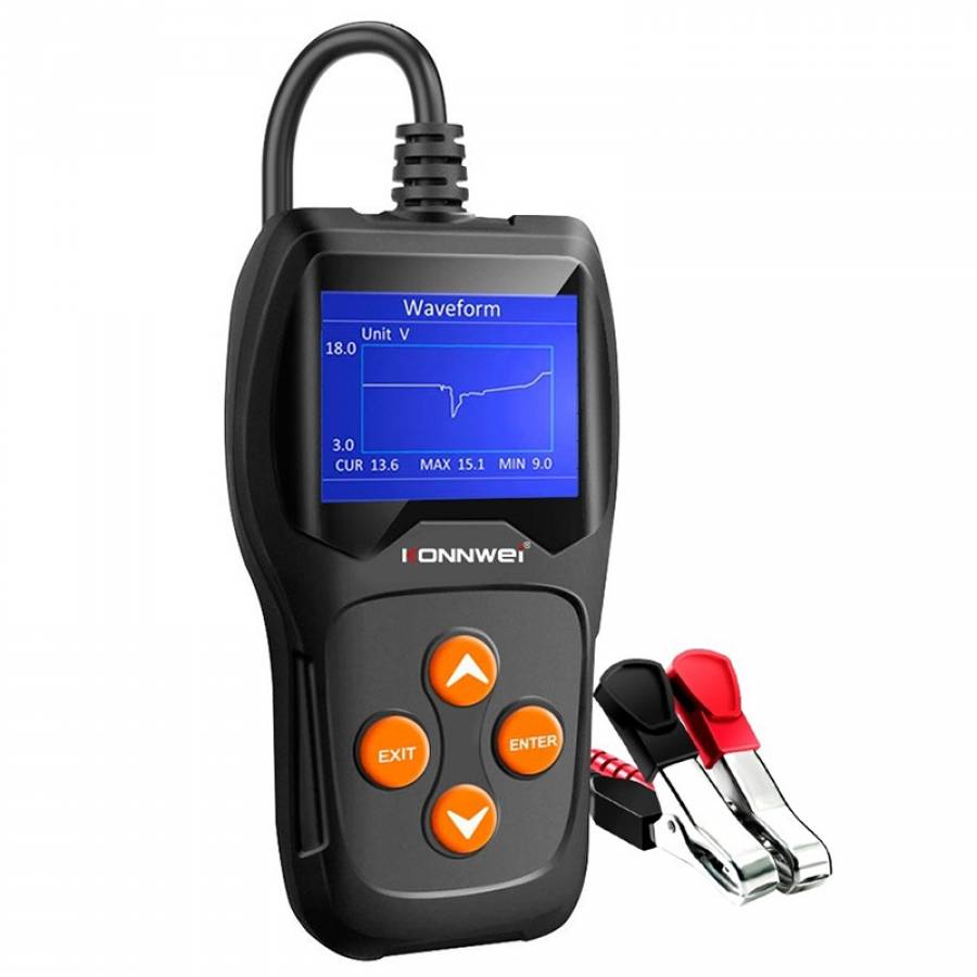 Dispozitiv de diagnosticare a bateriei auto.