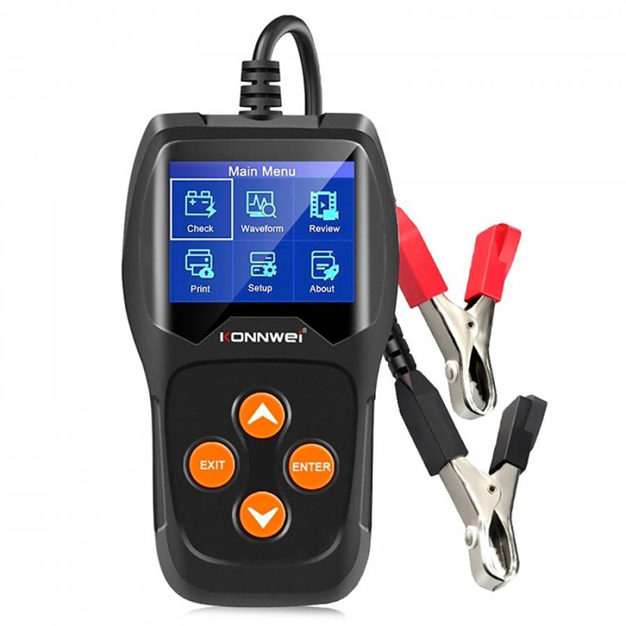 Dispozitiv de diagnosticare a bateriei auto.