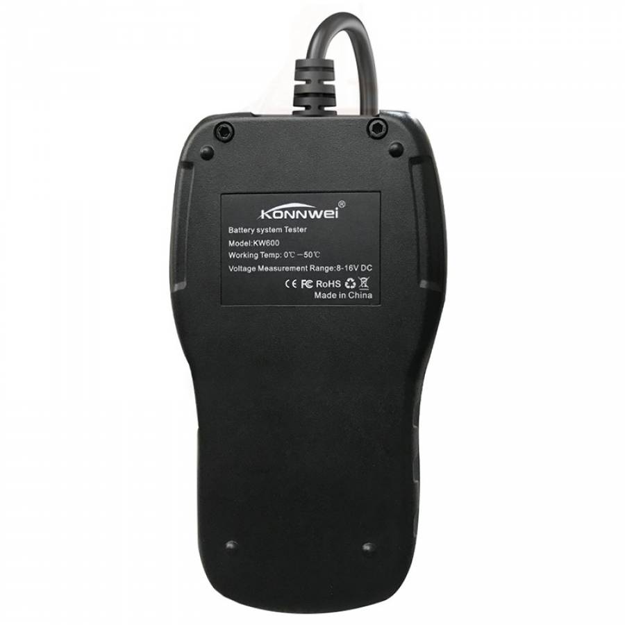 Dispozitiv de diagnosticare a bateriei auto.