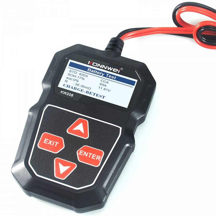 Dispozitiv pentru testat baterii auto si sistemul lor electric.