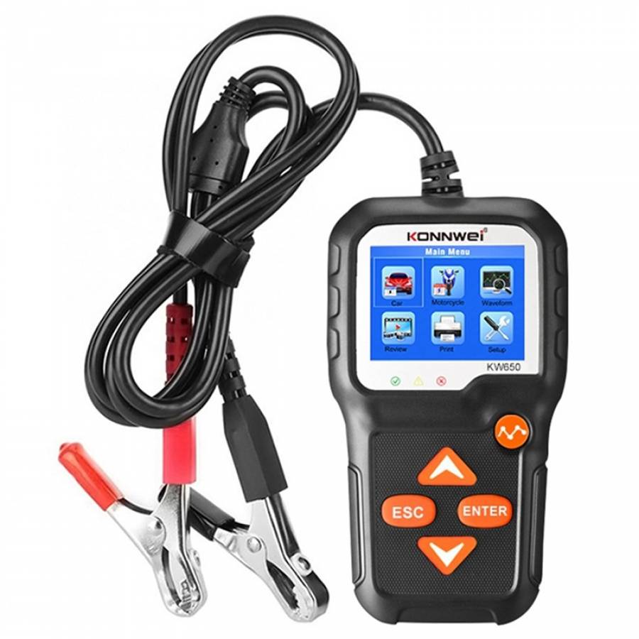 Echipament de testare a bateriilor auto.