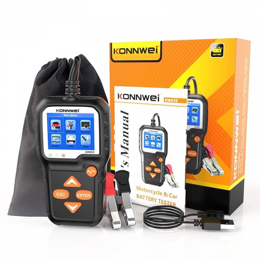 Echipament de testare a bateriilor auto.