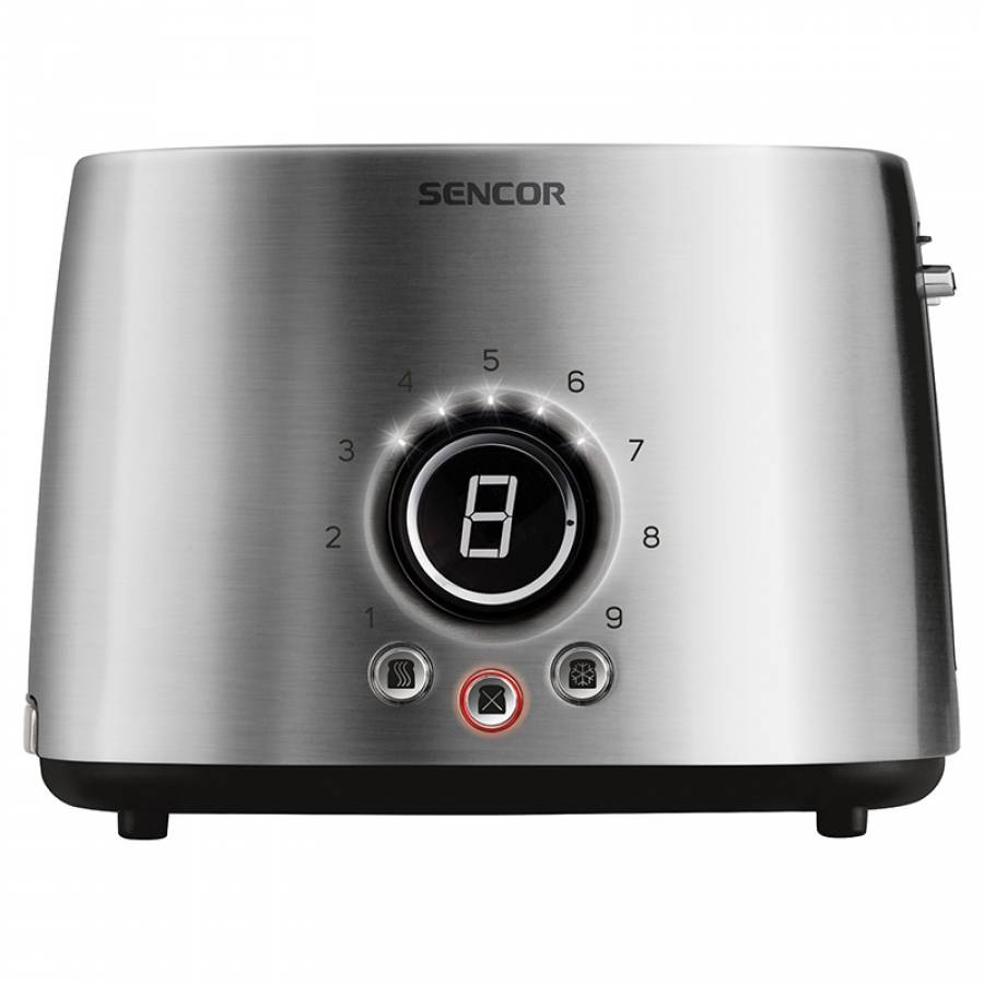 Toaster Sencor 1000W: Design premium, 2 fante, functii multiple