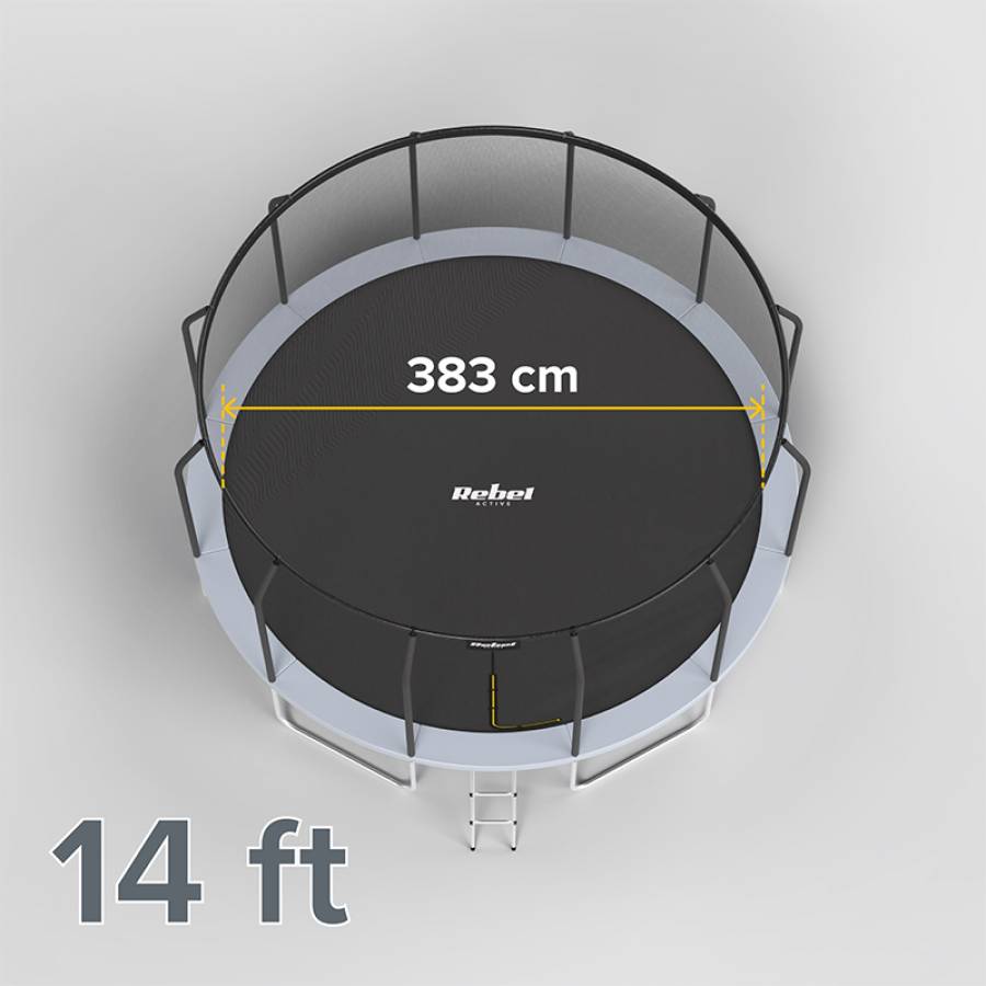 Trambulina 14ft longboard activa pentru activitati distractive in aer liber.