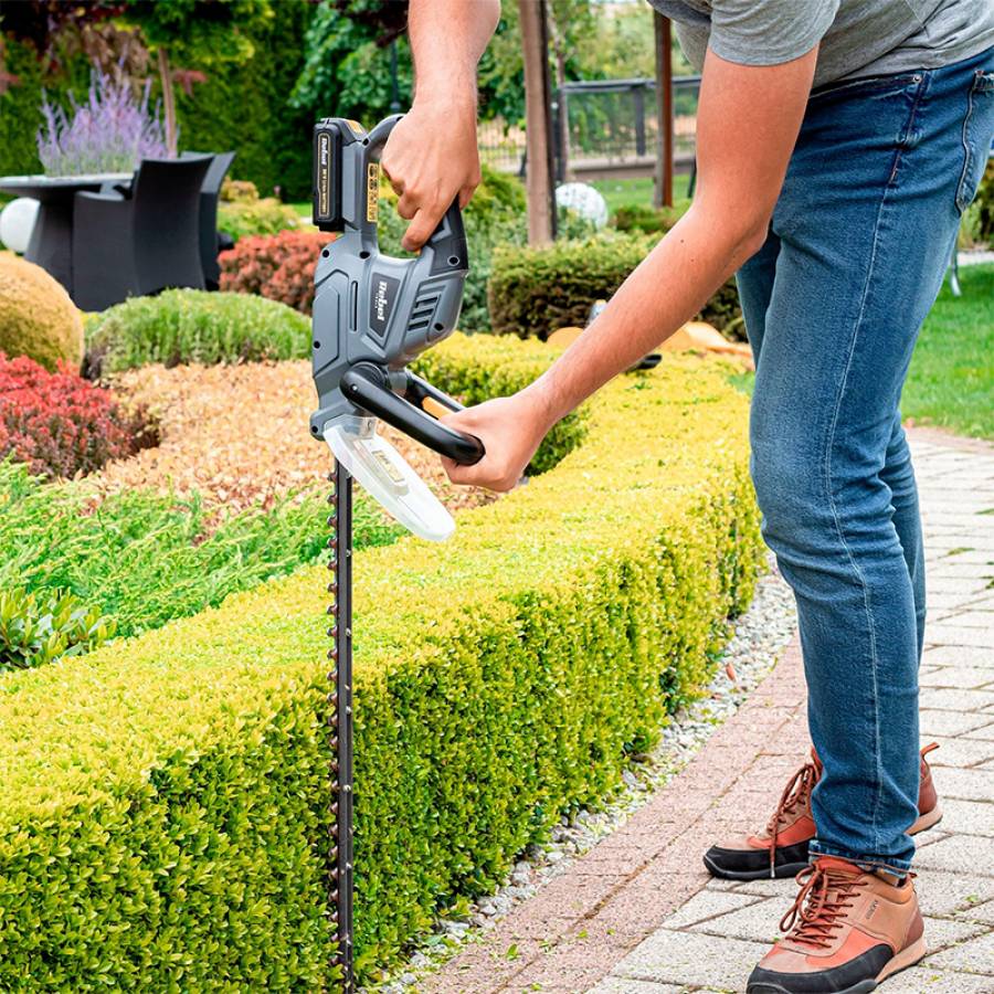 Masina pentru tuns gard viu, cu design rebel si fara acumulator.