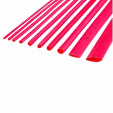 Set 10 Tuburi Termocontractabile 2.5mm/1m Rosu, Flexibile și Fără Halogeni