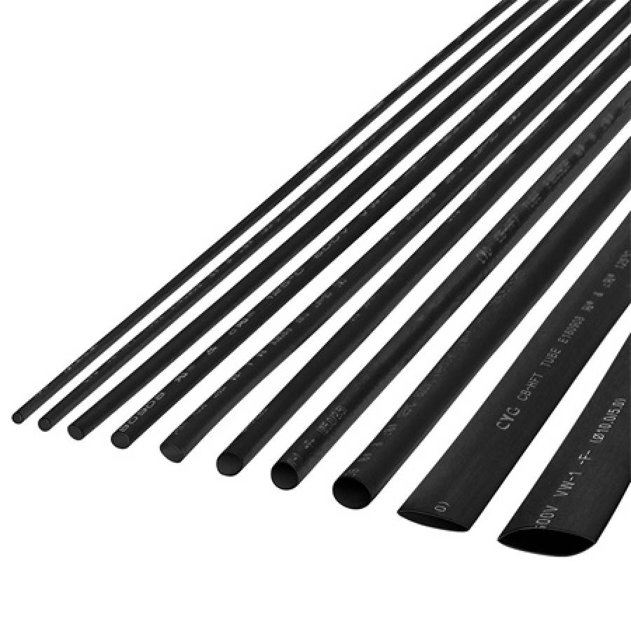 Set Tuburi Termocontractabile Negru, 5mm/1m, 10 Bucati