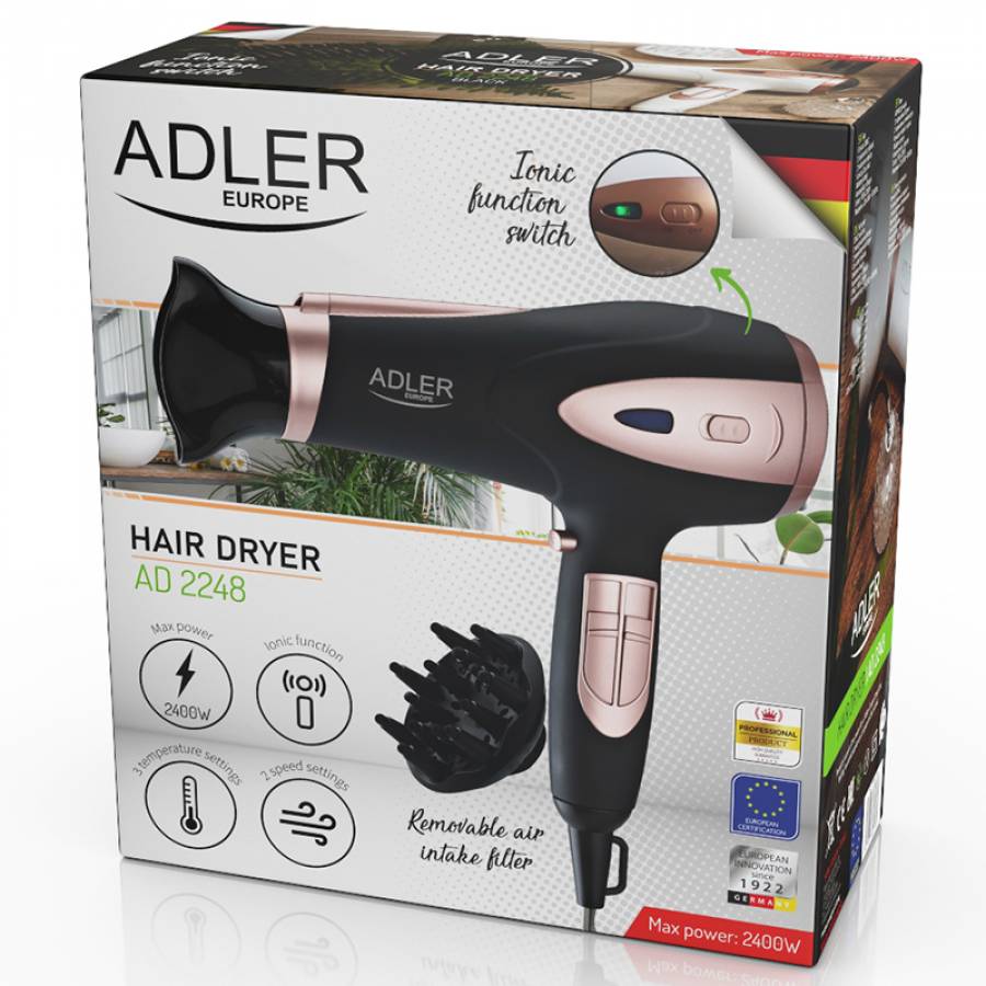 Uscator Par Ionizare 2200w Ad 2248 Negru Adler