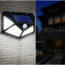 100-led solar sensor wall light, ABS material