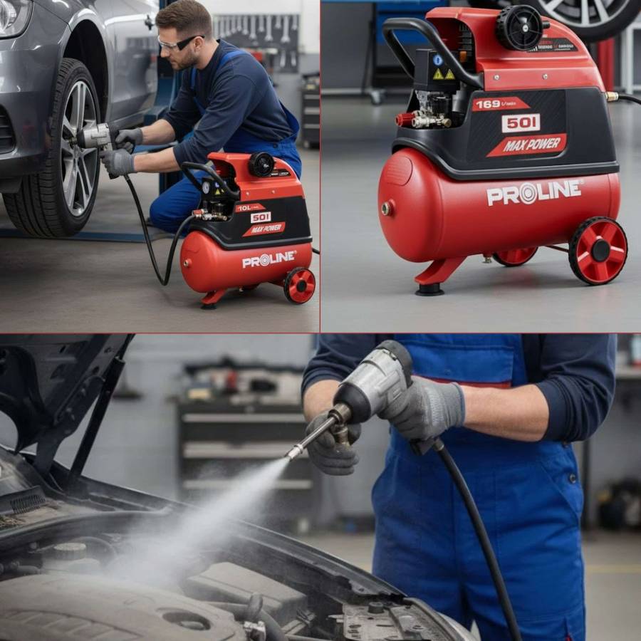 Compresor Aer Cu Ulei - 1500w / 8bar / 169l/min / 50l