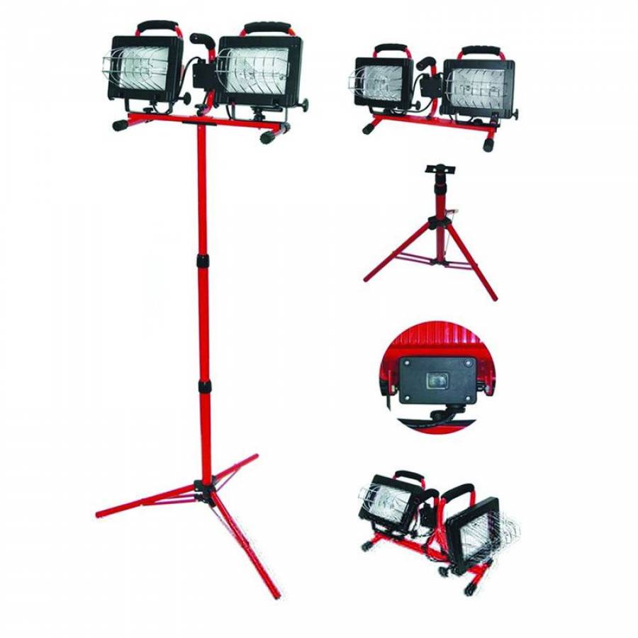 Lampa Halogen Portabila Cu Stativ Complex 2x500w / 220v