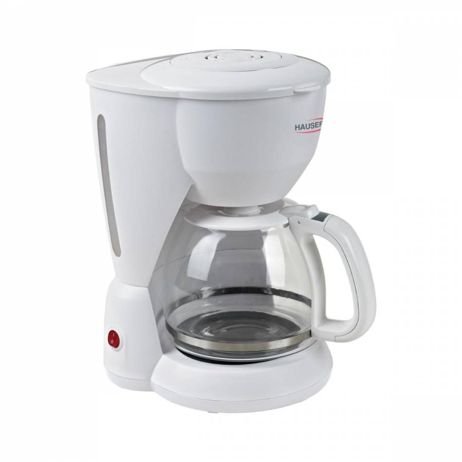 Aparat De Cafea Hauser C-915w, 1000 W, Capacitate Maxima 12 Cesti, Cana Din Sticla De 1,2 Litri, Alb