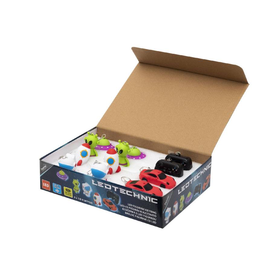 Led Llavero, Figuritas, 3xlr1130, 12 Pcs./display