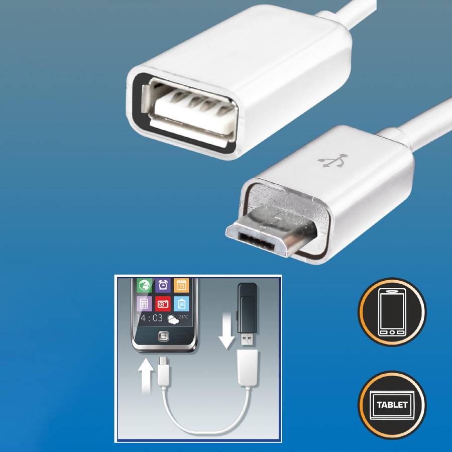 Cablu Otg De incarcare Usb, 0,16 M