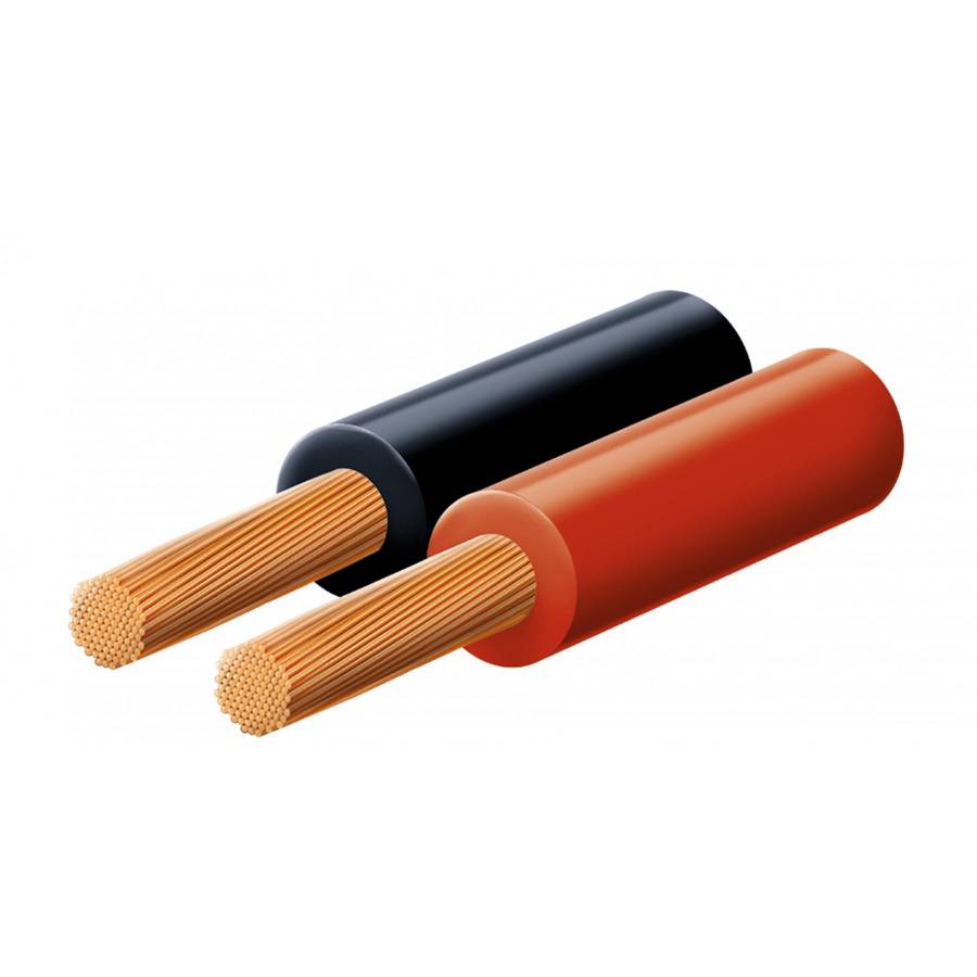 Cablu Pentru Difuzor, Roşu-negru, 2x1,0 Mm, 100 M/rola