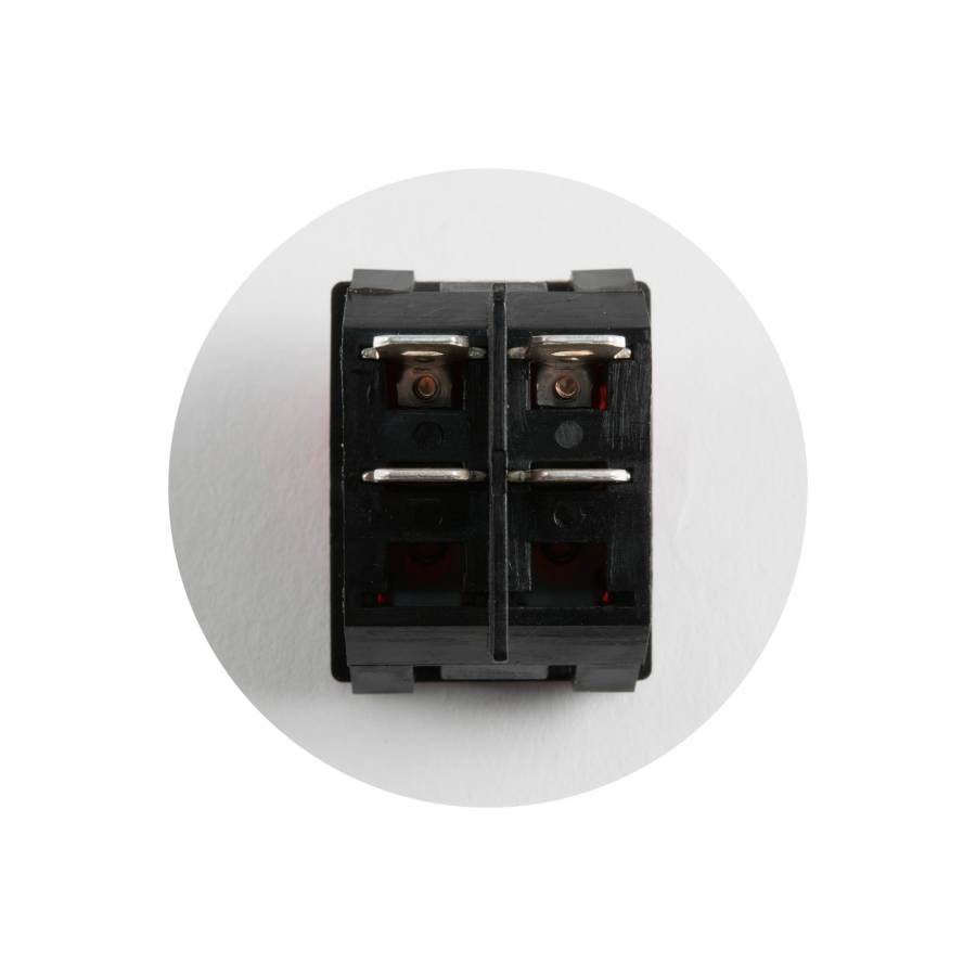 Comutator Basculant Cu Bec, 250v, 2 Circuite, Roşu