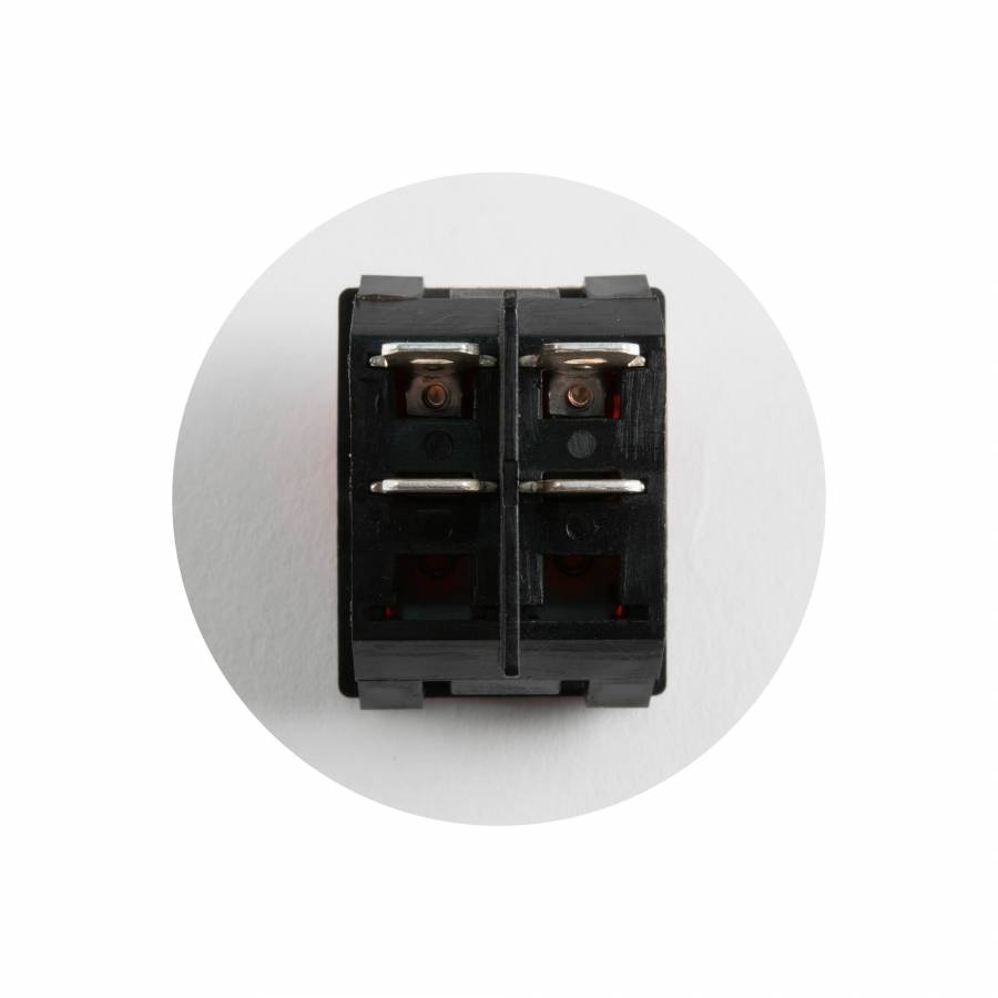 Comutator Basculant Cu Bec, 250v, 2 Circuite, Verde