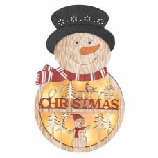 Decor Lemn Pentru Usa, Fereastra, Om De Zapada