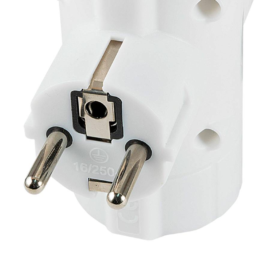 Distribuitor Tip T, 3 Prize, Cu Protectie, Alb