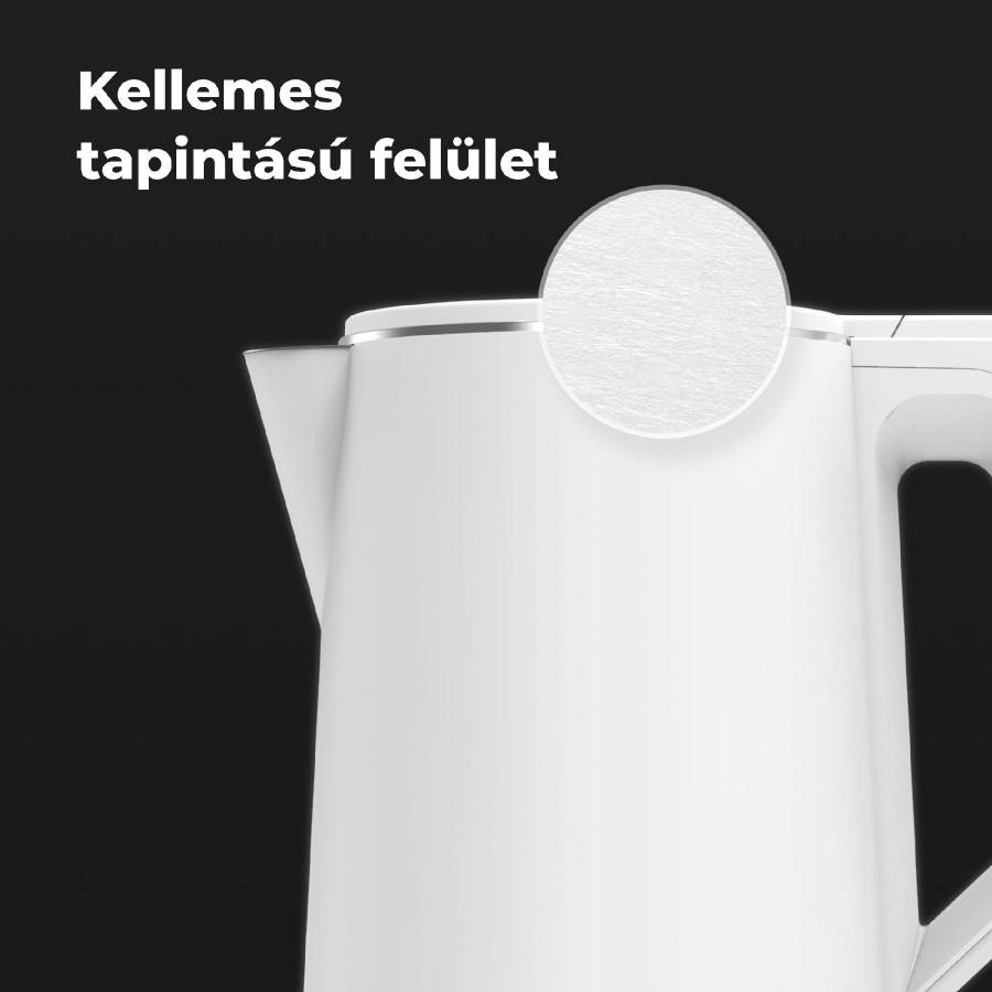 Fierbator De Apa Aeno Aek0002 Ek2, 2200 W, Capacitate De 1,5 Litri, Cu Pereti Dubli, Afisaj Led, Alb