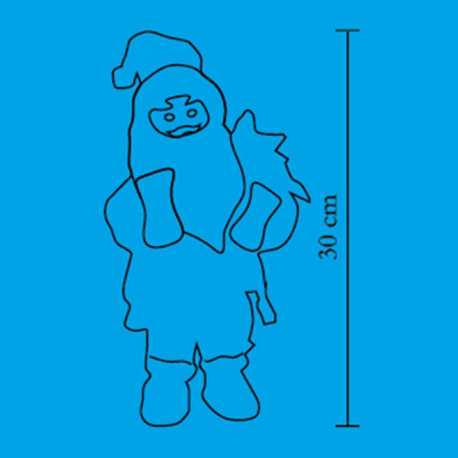 Figurina Moş Care Danseaza şi Canta, 30 Cm, Roşu