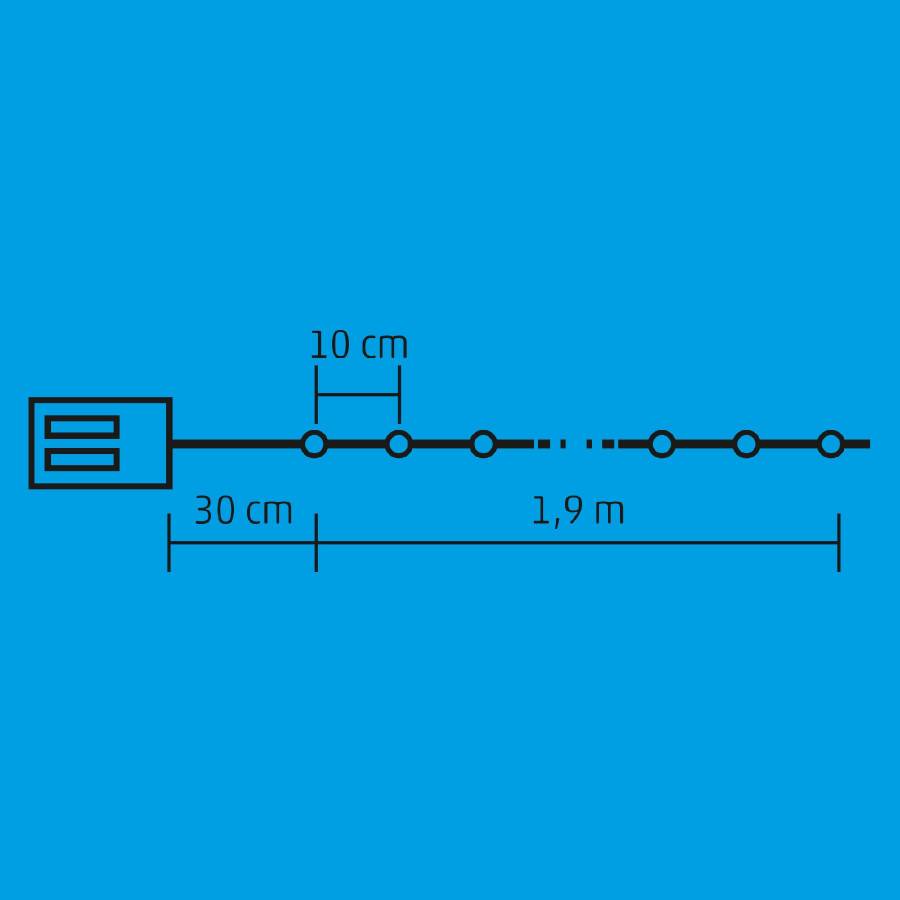 Ghirlanda Cu Led-uri, Baterii, 20 Led-uri