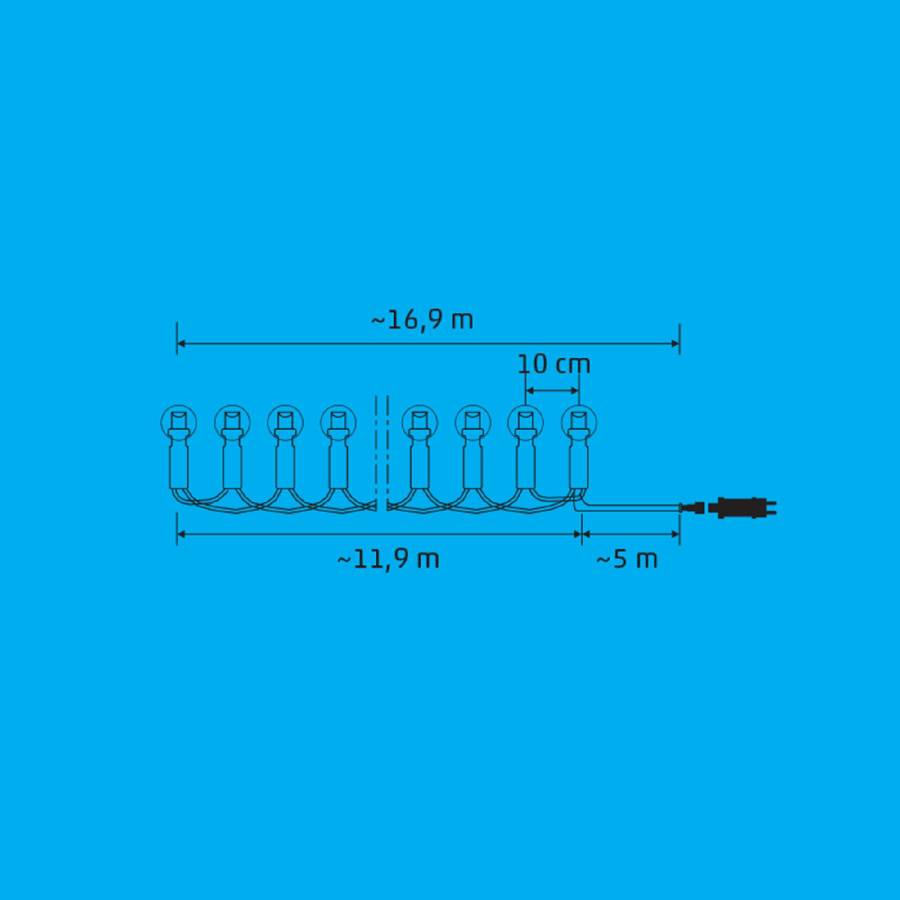 Ghirlanda Led Smart Rgb, Decor Bile, Isparkle, 120 Led, Ip44