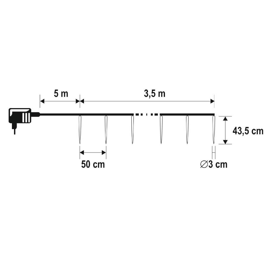 Ghirlanda Luminoasa Sloi De Gheata, Alb Rece, Adaptor Ip44