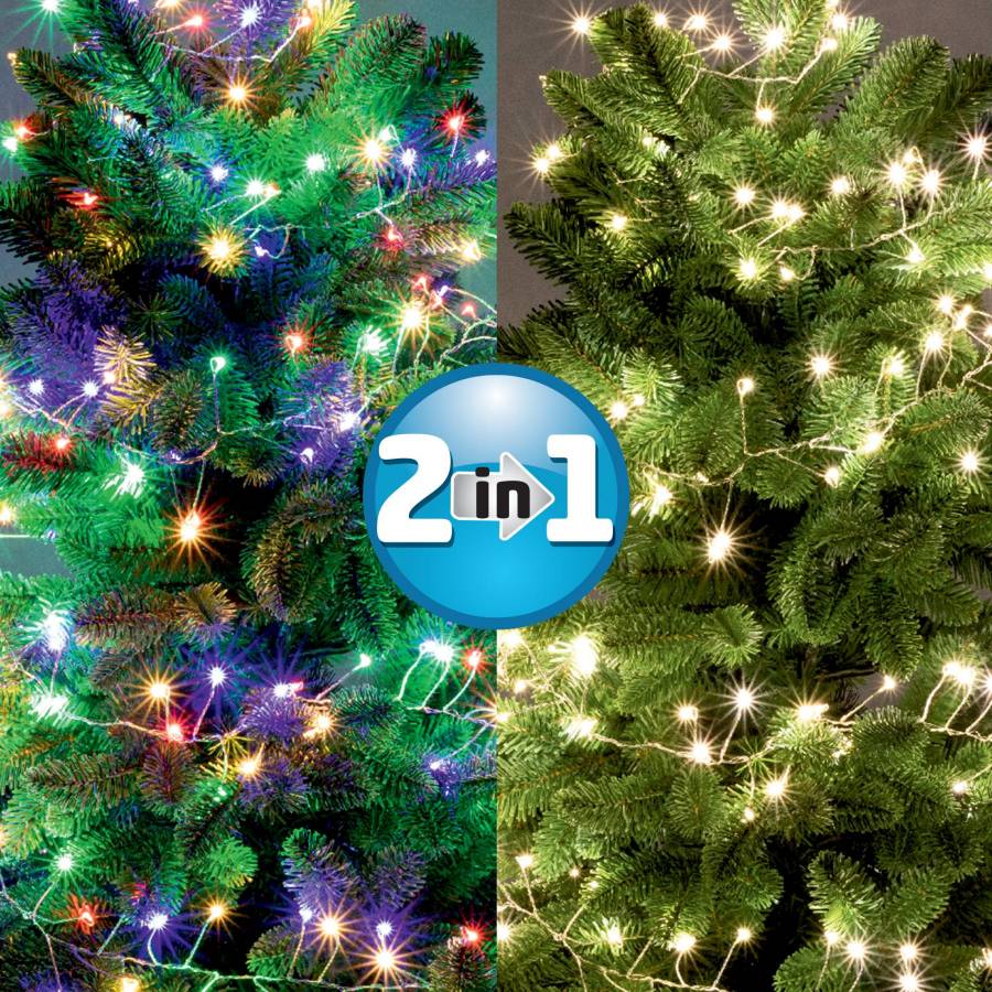 Ghirlanda Microled Cluster, 600 Led, 3 9m, Multicolor, 8 Progr