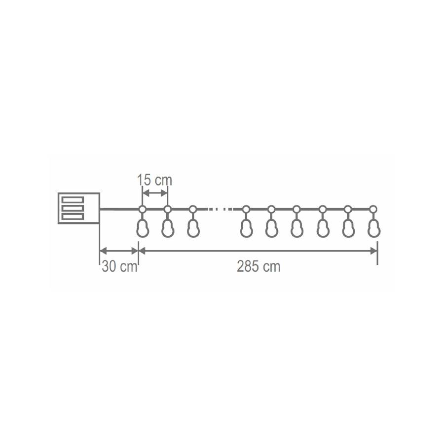 Ghirlanda Mini Cu Led-uri, 20 Led Alb Cald