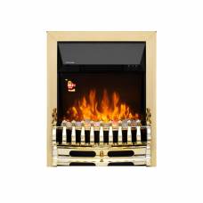 Home Fkki25g semineu Electric Decorativ incastrabil, Max. 2000 W, Efect De Lumina Led, 2 Trepte De Putere, Telecomanda, Programare Saptamanala, Finisaj Auriu