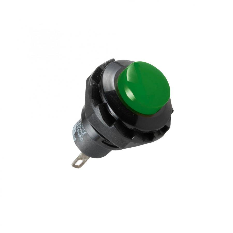 Intrerupator, 250v, 1 Circuit, Verde, De inchidere