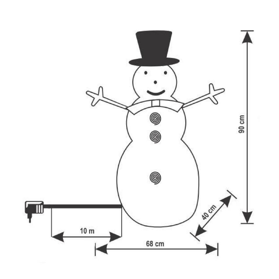 Om De Zapada Din Acril, Pt Exterior, 80 Wh/ww Led, 90 Cm