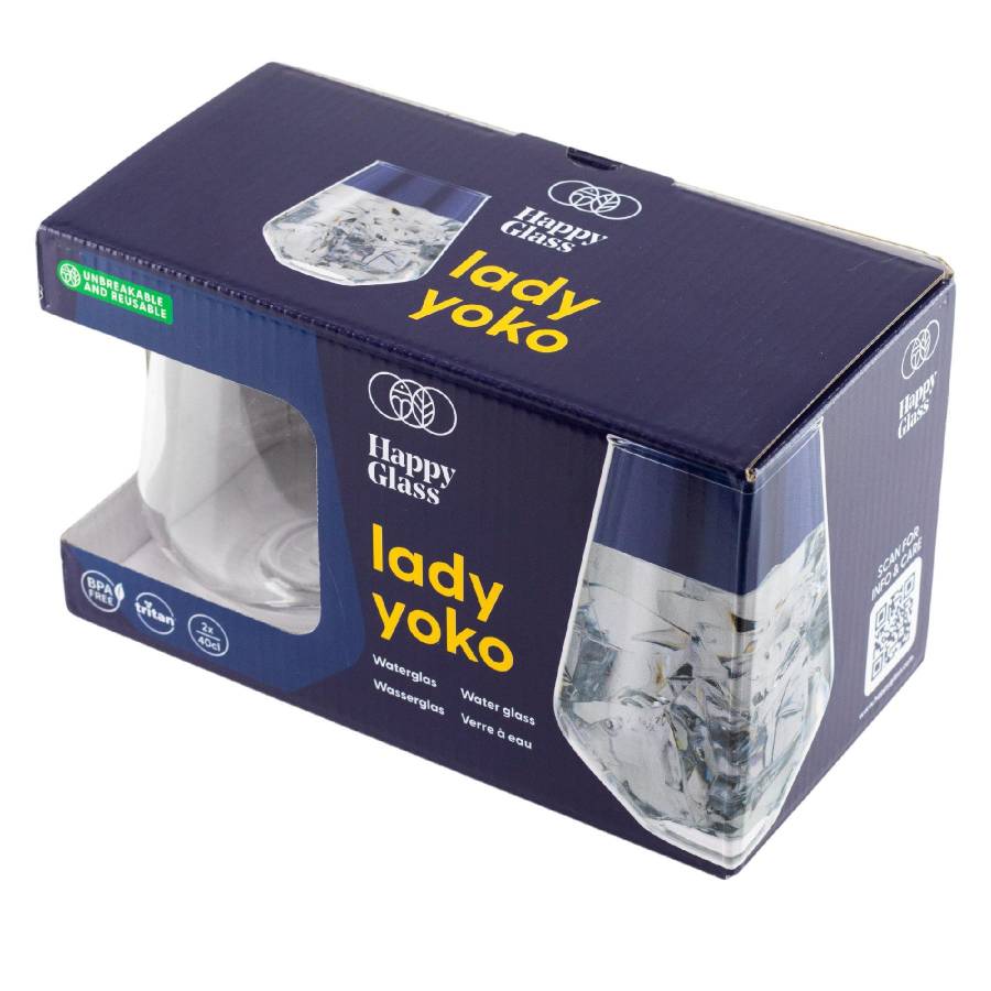 Pahar De Cocktail Incasabil Happyglass Lady Yoko, 40 Cl, Fara Bpa, Calitate Alimentara, 2 Bucati/set