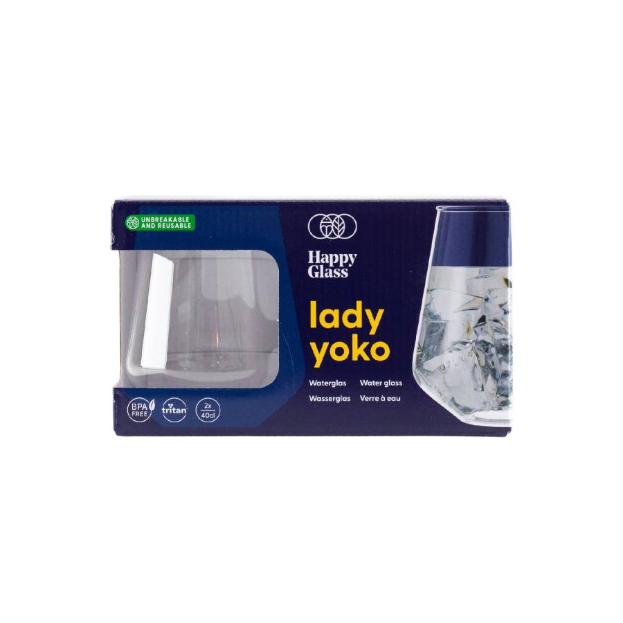 Pahar De Cocktail Incasabil Happyglass Lady Yoko, 40 Cl, Fara Bpa, Calitate Alimentara, 2 Bucati/set