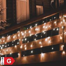 Perdea De Lumini, 200 Led, Alb Cald, Pt Exterior, Cu Legare In Serie