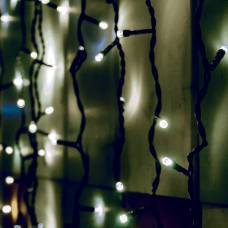 Perdea De Lumini, 204 Led, Alb, Pt Exterior, Cu Legare In Serie