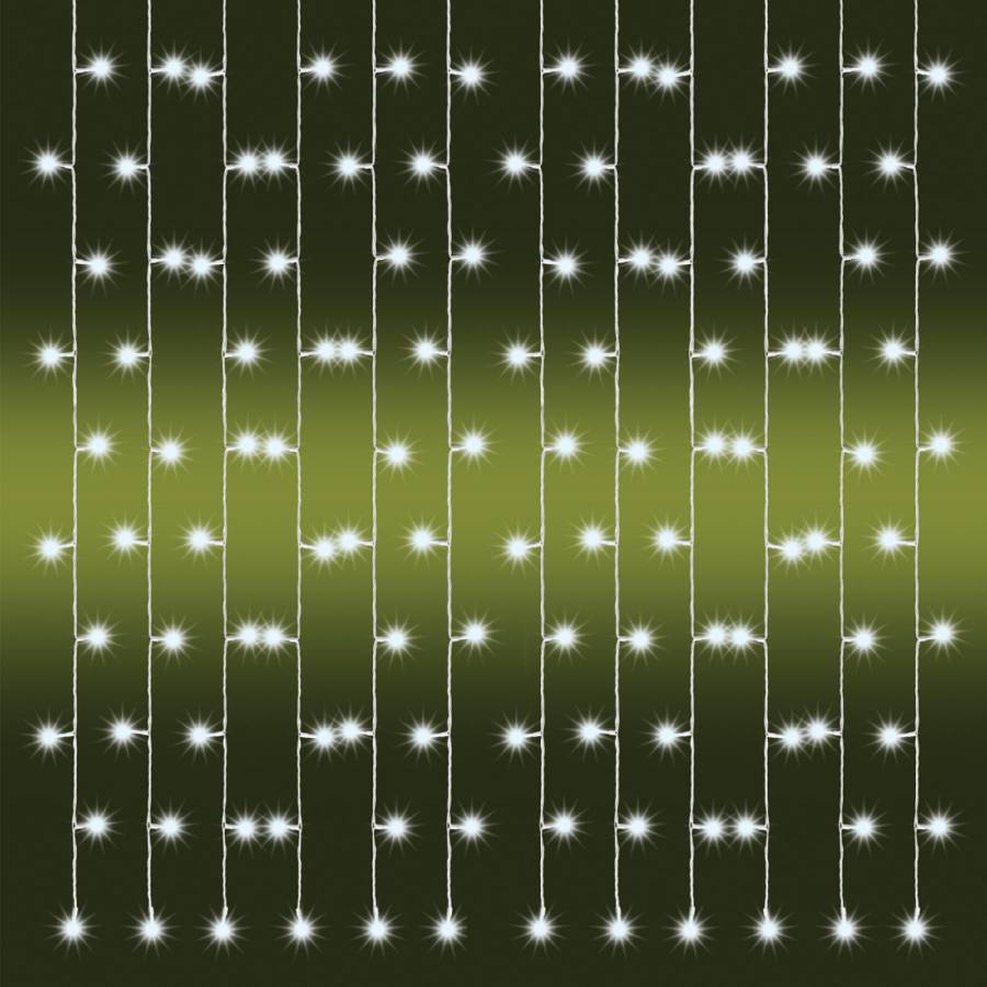 Perdea De Lumini Cu Led-uri, Pt. Exterior, 2m X 1m, 21 Ghrlande, 210 Buc Led-uri Alba Rece