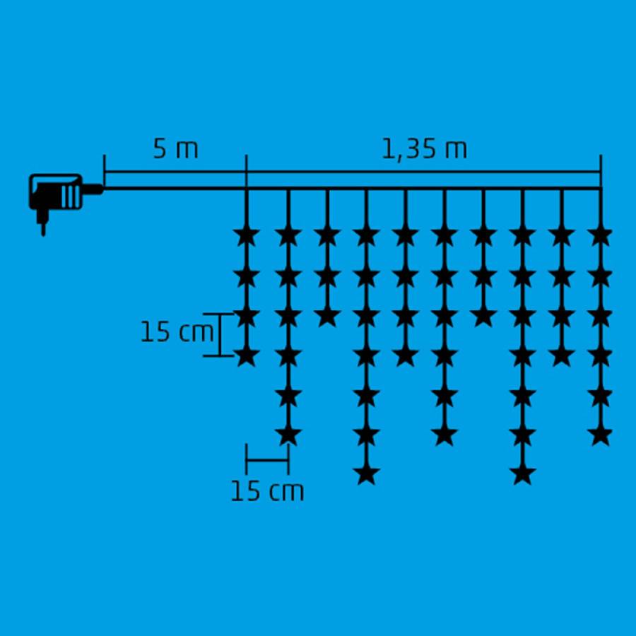 Perdea De Lumini Cu Led-uri, Stele