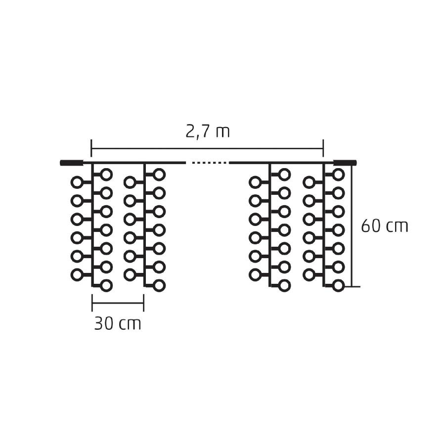 Perdea De Lumini Led Cluster, Inseriabil