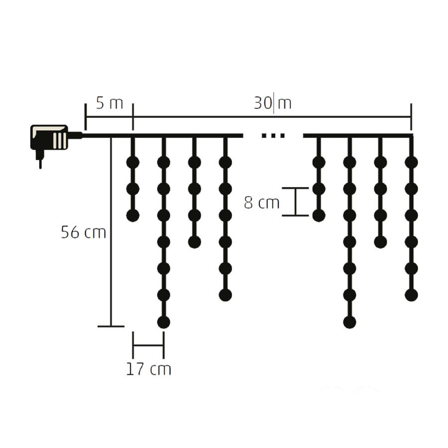 Perdea De Lumini Led, Tip Sloi De Gheata