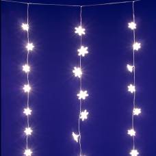 Perdea Luminoasa Led Cu Fulgi De Zapada, Alb Cald