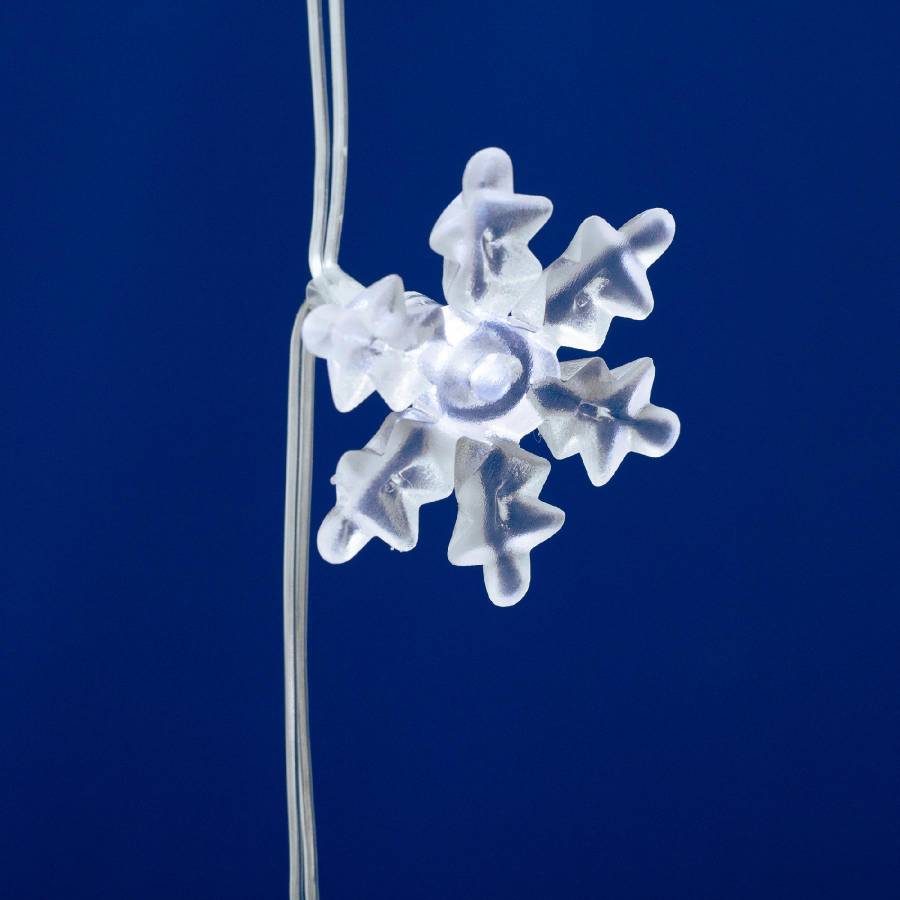 Perdea Luminoasa Led Cu Fulgi De Zapada, Alb Rece