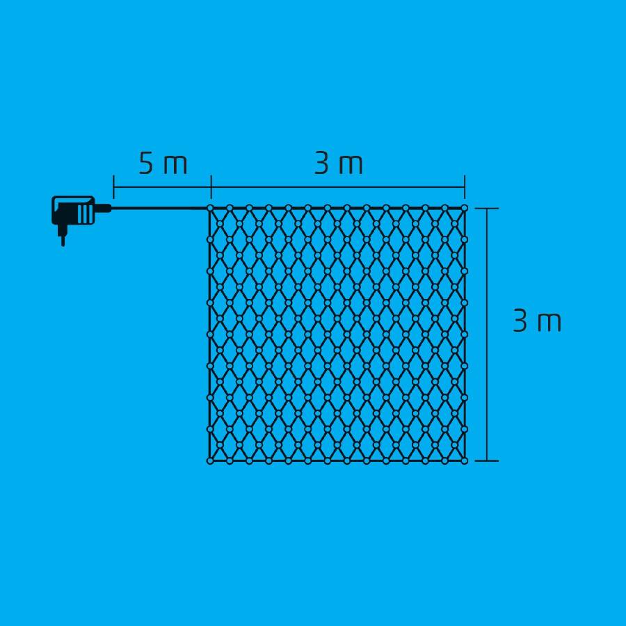 Plasa De Lumini, 3x3m, Pt Exterior, 240 Led Alb