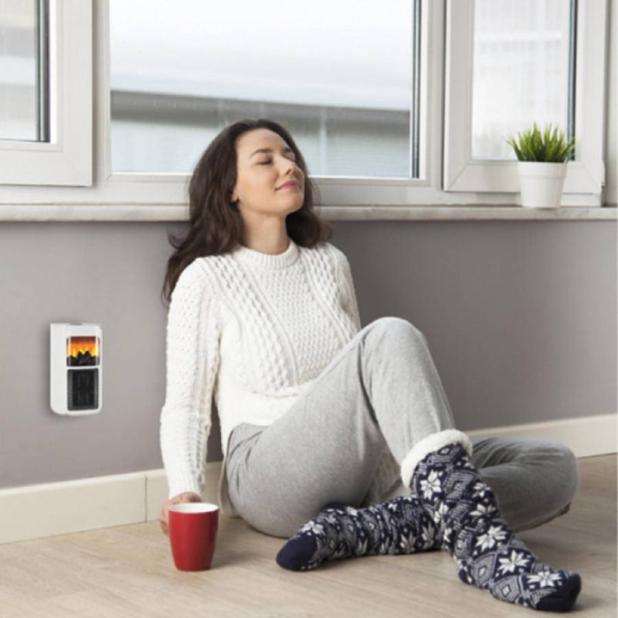 Radiator Ceramic Portabil, Cu Efect Flacara