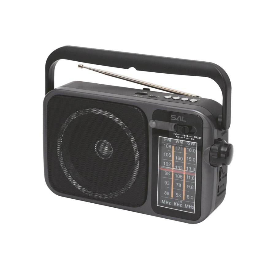 Sal Rpr10 Radio Portabil Cu Player Multimedia, Difuzor Bluetooth Fara Fir, Radio Cu 3 Benzi, Redare Mp3 De Pe Dispozitiv Usb/microsd, Reincarcabil