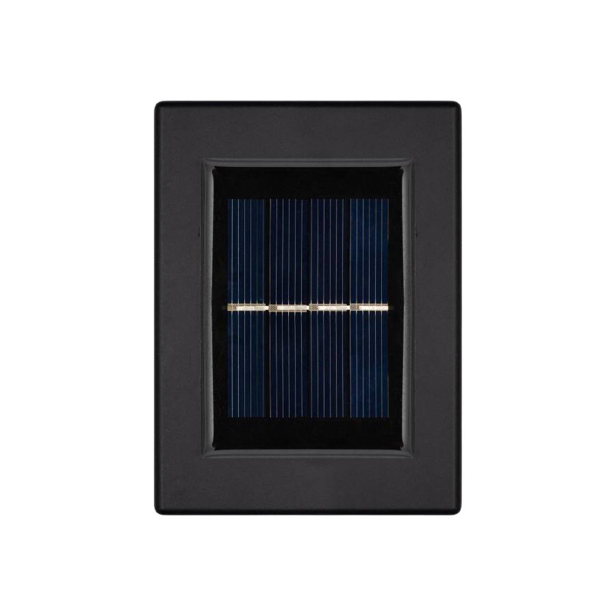 Set De Lampi Solare De Perete, 2 Bucati/cutie, 2 Led-uri Alb Cald, Negru