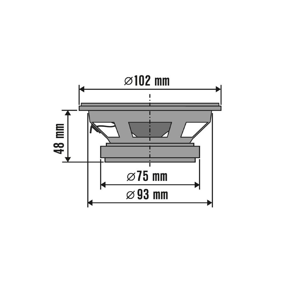 Set Difuzoare Auto, 100mm, 4 Ohmi